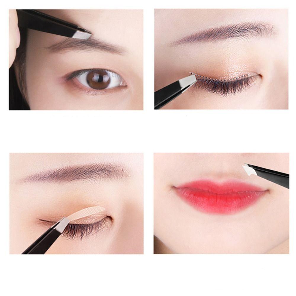 4 Piece Eyebrow Hair Pluckers Stick False Eyelashes Eyebrow Trimming Clip Beauty Tools Tweezers Set