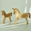DIY Рисование Деревянная Лошадь Фермерский Стиль Пустая Фигурка Животного Настольный Декор