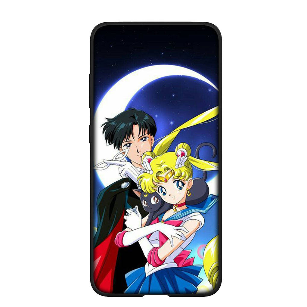 Чехол для телефона Samsung Galaxy S24 S23 iPhone 15 14 Xiaomi Redmi Note 13 12 11 8 10 9 Pro Max X XR OPPO A15 Huawei чехол с изображением девушки из мультфильма «Сейлор Мун»