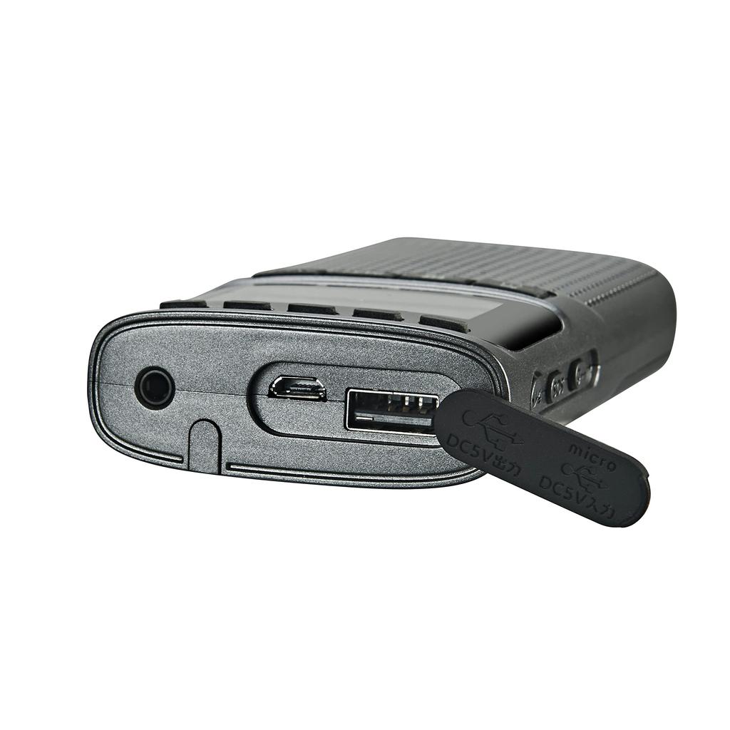 WINTECH Portable Digital Radio with Disaster Prevention Function Gunmetal AM/FM EMR-700