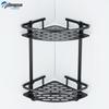 Punch-Free Aluminum Bathroom Corner Shelf Wall-Mounted Basket Storage Rack