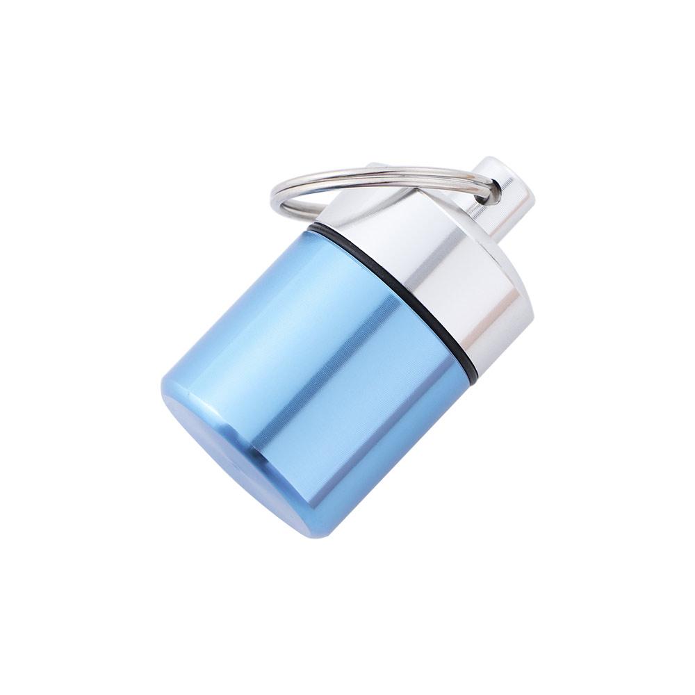 Mini Camping Waterproof Travel Storage Case Pill Box Case Keychain Container Metal Pocket Pill Case