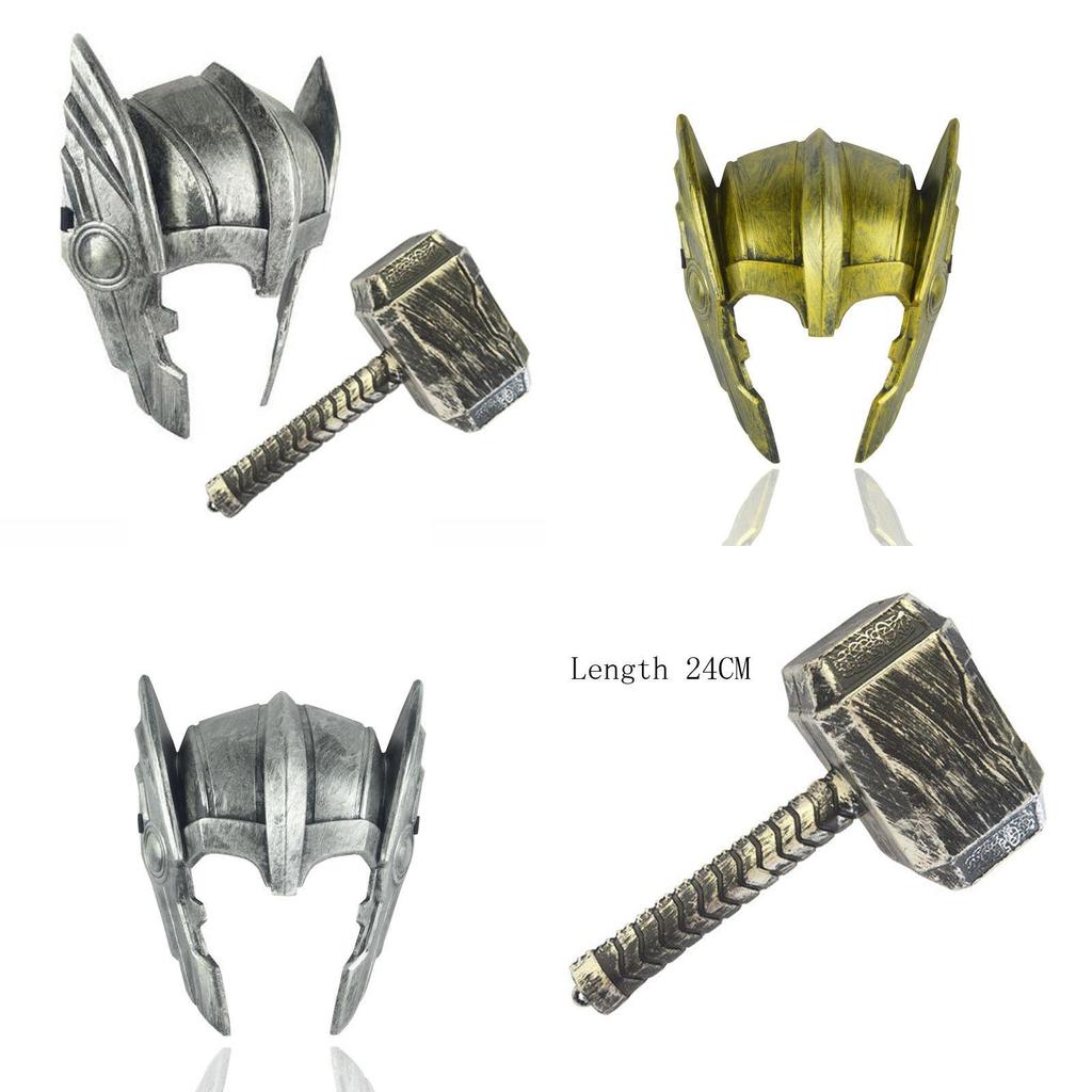 Custome Hammer Thor Helmet Mask Kids Cosplay Toys Action Figure Without Light