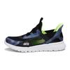 Youth Durable Breathable Lightweight Low-Top Running Shoes Kids Sneaker Black Green A312325522-1