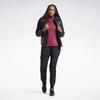 Reebok Однотонная куртка-пуховик с капюшоном на молнии и длинными рукавами, женская верхняя одежда, черная GR8982