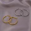 Трендовые серьги-кольца в холодном стиле 2025 года - Женские простые серьги-пусеты, Элегантные украшения для ушей