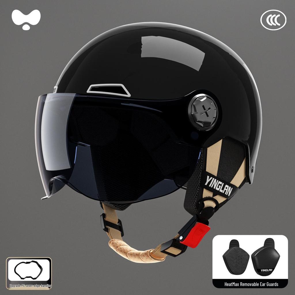 3C Certified Unisex Electric Vehicle Double Visor Motorcycle Helmet, Winter-Ready for Adults