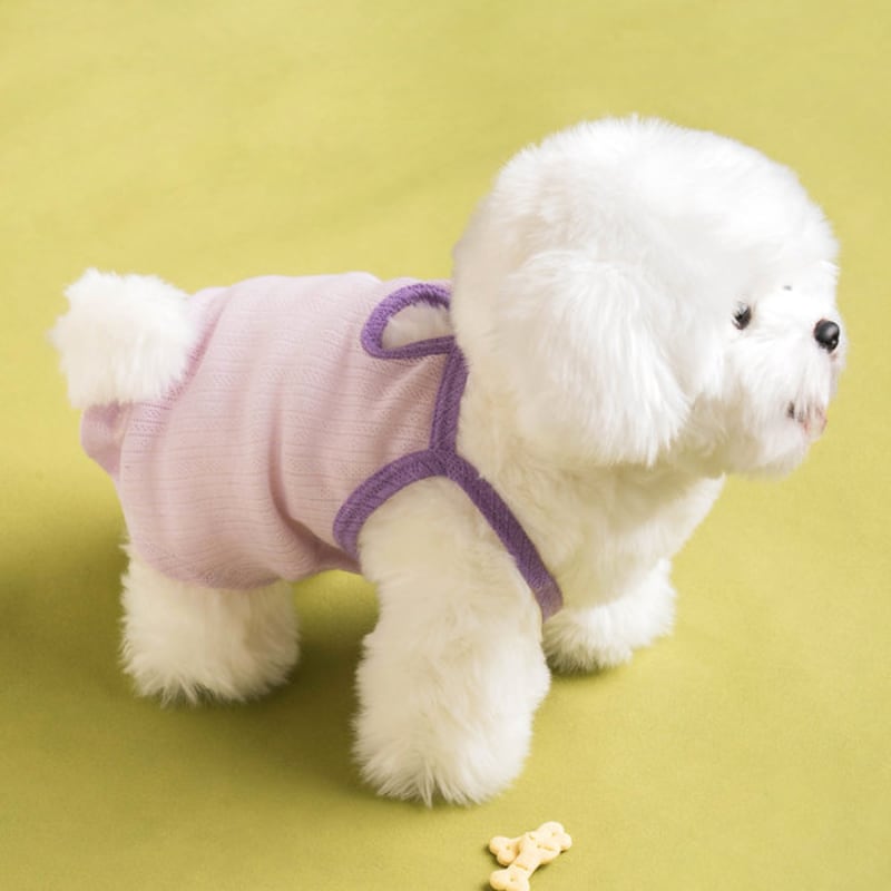 [Pet] Трикотажная кружевная футболка без рукавов L