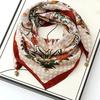 WTEMPO Multifunctional Office Lady Four Seasons Printed Silk Scarves Retro Elegant Fashion Versatile Casual Decor Scarves Women's Clothing Accessories