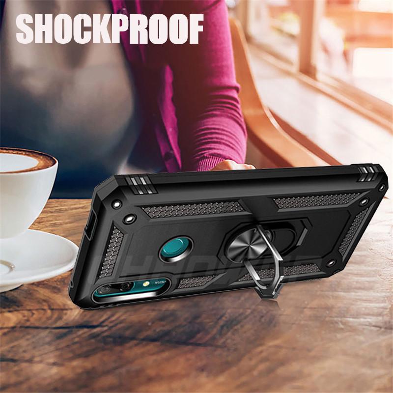Magnetic Armor Ring Case For Huawei P30 P40 Pro Lite P Smart Z Y5p Y6S Y5 Y6 Y7 Y9 Prime Pro Honor 20 10 Lite 20S 9S 9X 8A 8S Rugged Stand Cover Coque