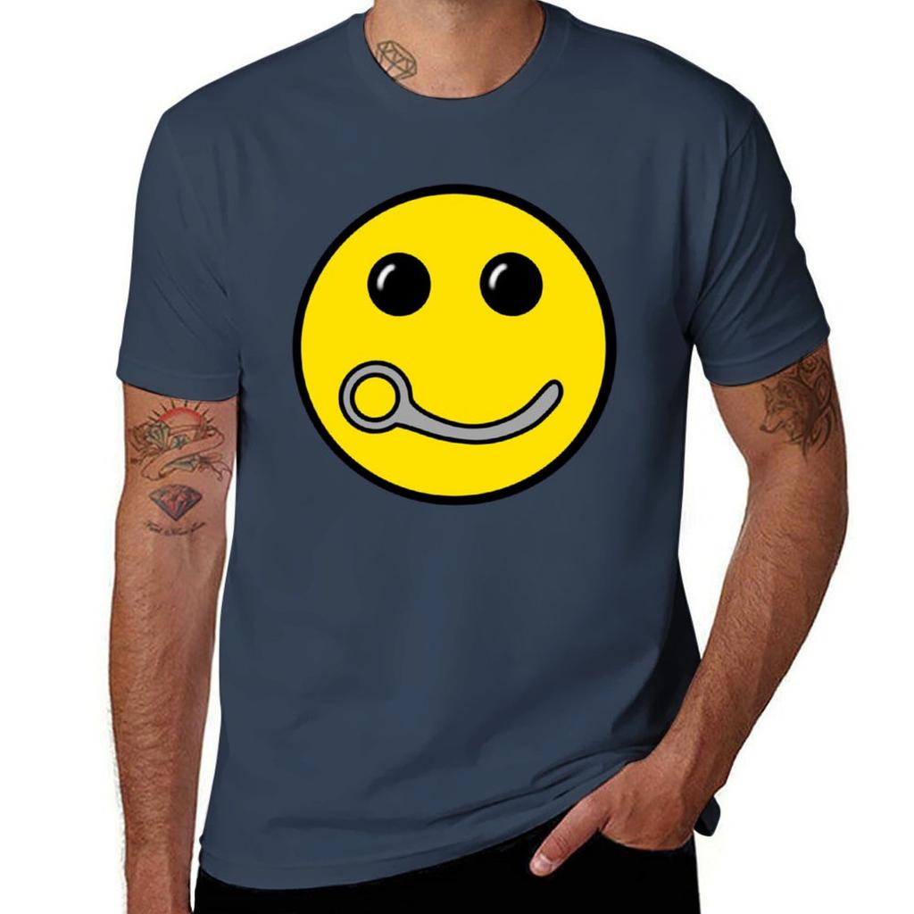 Closing Pin Skydiving Happy Face Design Silver Edition Tshirt Oversized Graphic Tee Aesthetic Clothing Funny T Shirts For Unisex