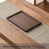 Multipurpose Rectangular Bamboo Serving Tray Natural Wooden Walnut Color Tray for Home Party Snack Drink Serving