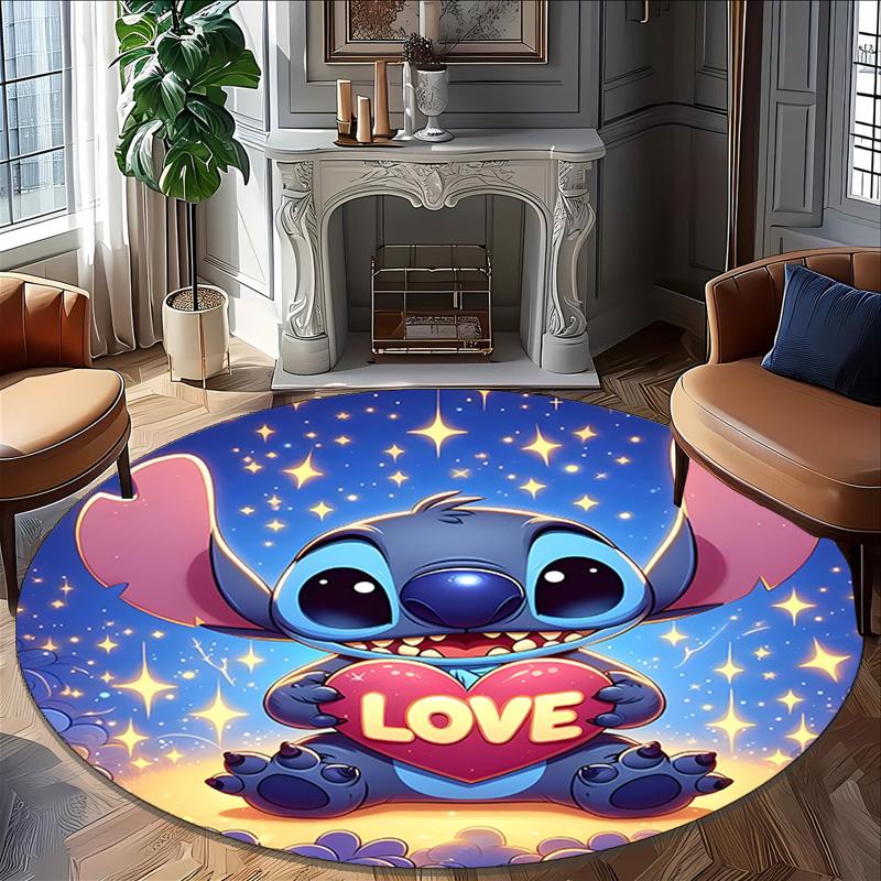 1pc S-Stitch16 Carpet, Round Rug, Comfortable, Suitable for Entryways, Living Rooms, Office, And Bedrooms, Christmas Decoration