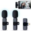 Беспроводной штыревой микрофон IVV, 2 человека могут использовать одновременно. Совместимо с iPhone/iPad. Мгновенное подключение. Сбор звука на 360°. Шумоподавление. Работает 7 часов.
