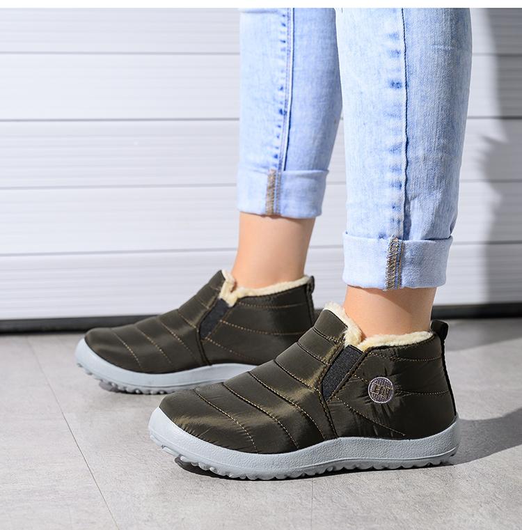 Snow Women Boots Fashion Unisex Shoes Slip On Platform Shoes For Women Ankle Boots Waterproof Plush Winter Shoes