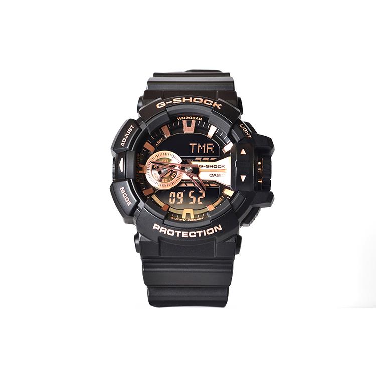 CASIO Men Liquid Crystal/Analog Dual Display Series Gold Watch GA-400GB-1A4 GA-400GB-1A4