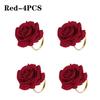 Valentine's Day Christmas Rose Napkin Rings Wedding Banquet Hotel Table Setting Napkin Holders for Special Occasions DinnerDecor
