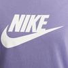 Nike Спортивная одежда Essentials Удобная Модная Универсальная Однотонная Футболка с коротким рукавом Стандартного кроя Женские футболки Мягкий пурпурный DX7907-527