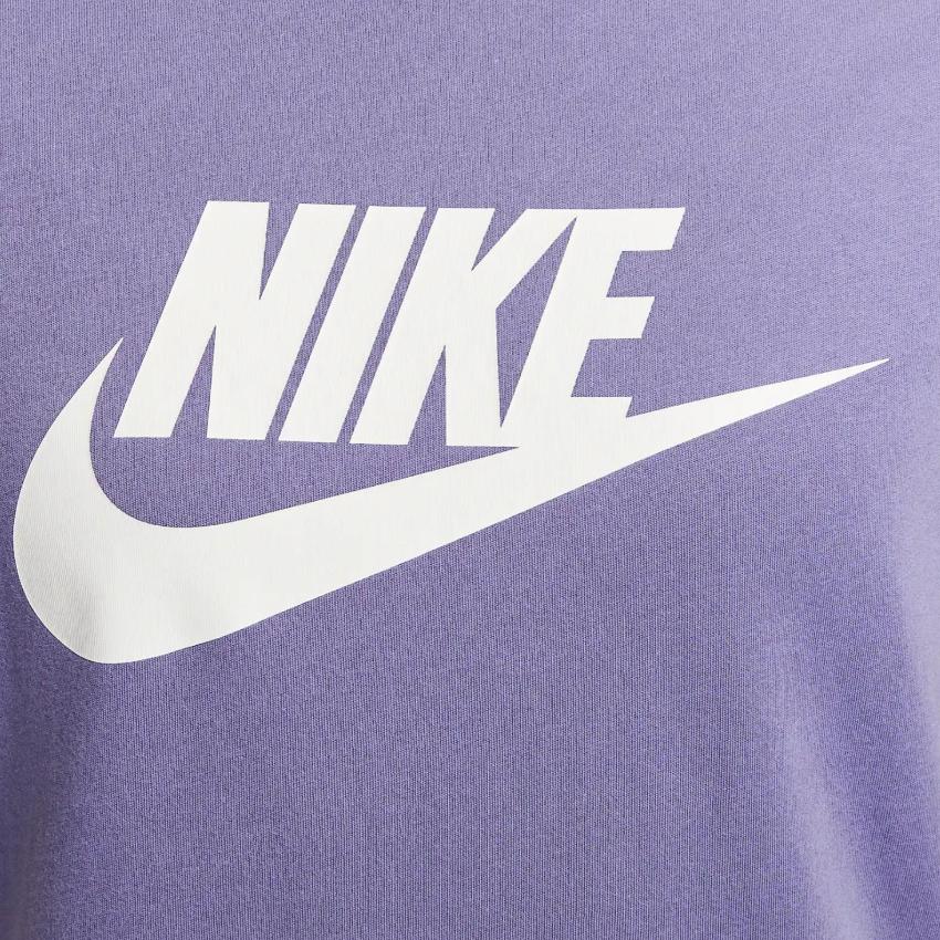 Nike Спортивная одежда Essentials Удобная Модная Универсальная Однотонная Футболка с коротким рукавом Стандартного кроя Женские футболки Мягкий пурпурный DX7907-527