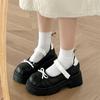 Модные черные туфли Мэри Джейн в японском стиле JK на толстой подошве, женские новые винтажные туфли Лолита, женские универсальные туфли из маленькой кожи