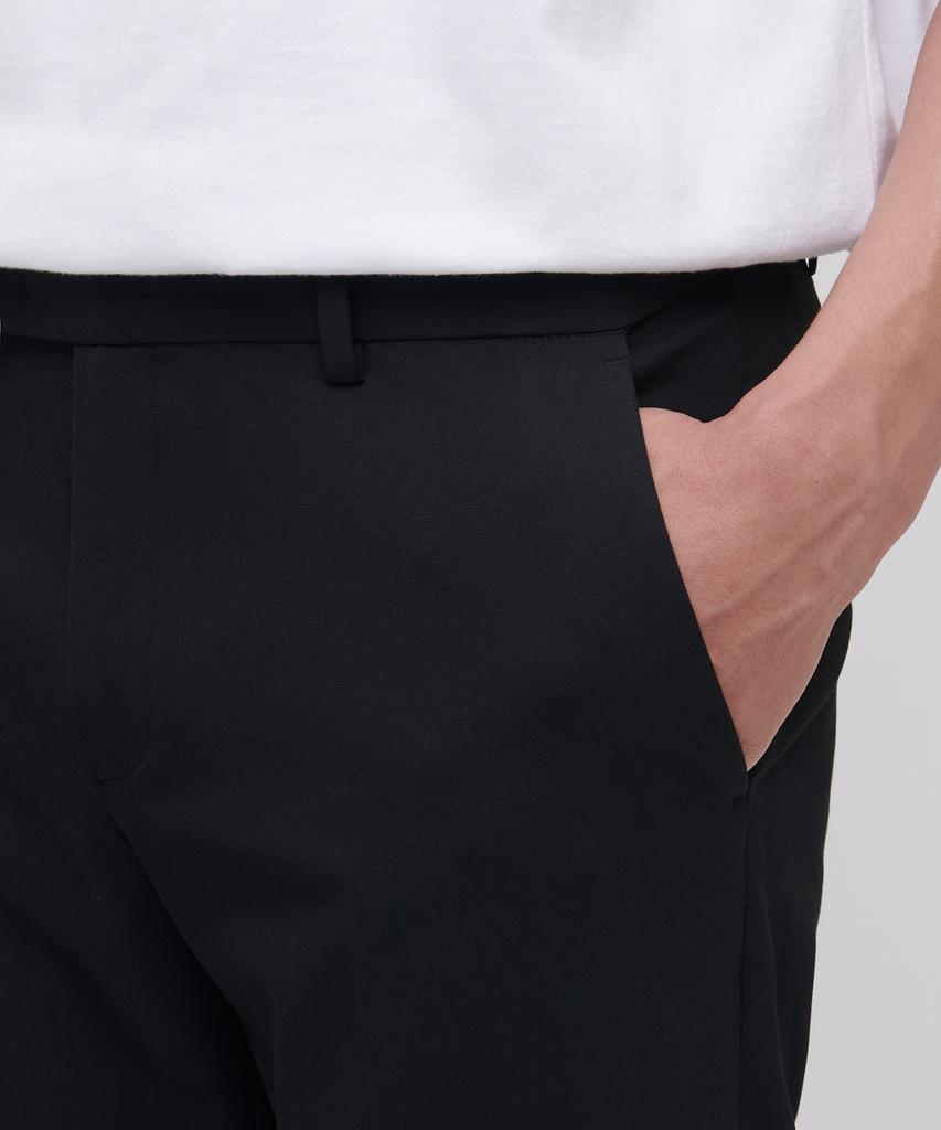 MUSINSA STANDARD Semi-Wide Slit Hidden Banding Slacks [Black]