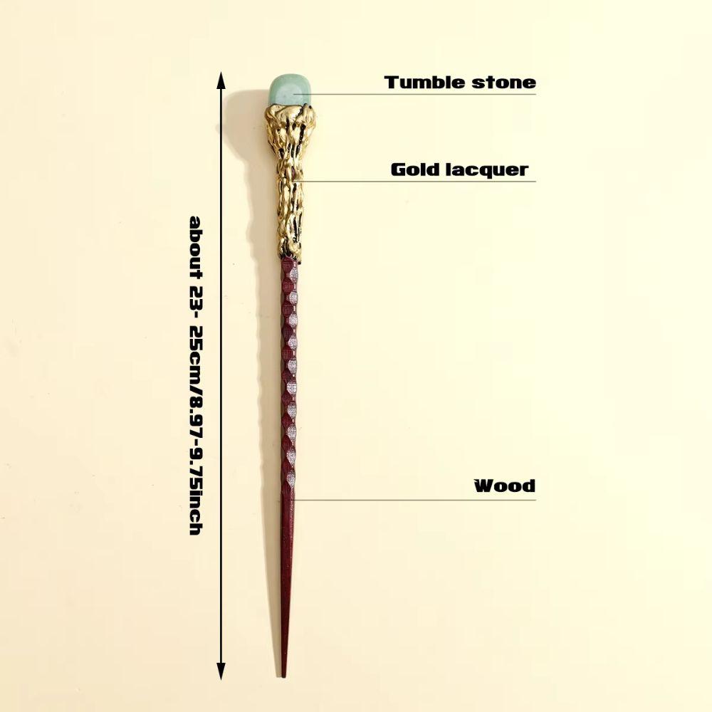 Wooden Handle Crystal Magic Wand Crystal Ball Magic Scepter Creative Fairy Stick  Holiday Gift