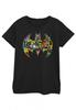 Womens/Ladies Batman Batgirl Logo Collage Cotton T-Shirt