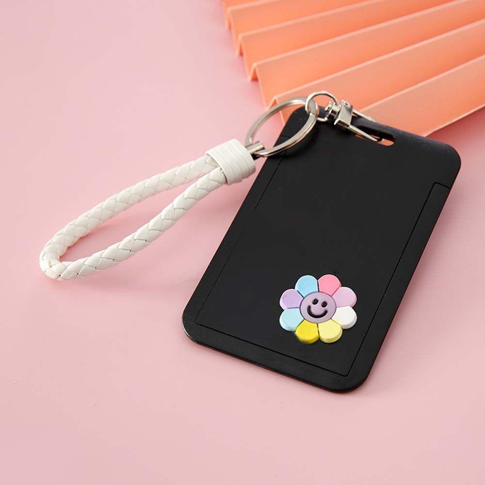 Fashion Girls Bus Card Cover Cartoon Children Badge Case Bank Card ID Card Holder Keychain