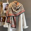 Luxury 63*185cm Warm Scarf For Women Tassel Shawl Imitation Cashmere Pashmina Warps Autumn/Winter Coldproof Windproof Blanket