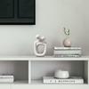 Abstract Couple Statue, Minimalist Couples Bedroom Decor, White Hugging Lovers Sculptures Modern Home Office Decor Accents for Nightstand & Dresser,