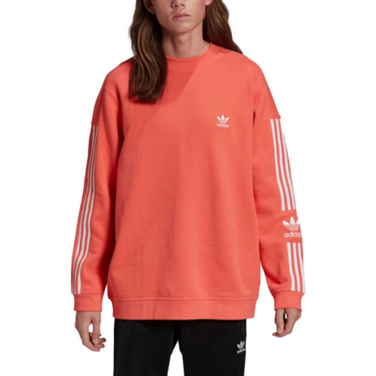 Adidas Оригинальная спортивная повседневная кофта с круглым вырезом, дышащая толстовка с длинным рукавом, унисекс, толстовка оранжевого цвета HC1996