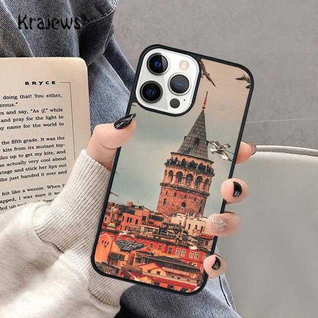 Турция Стамбул Пейзаж Здание Мягкий Чехол Для Телефона Для iPhone 17 Air 16 15 14 Max Plus 11 12 13 Pro Max Телефон coque Fundas