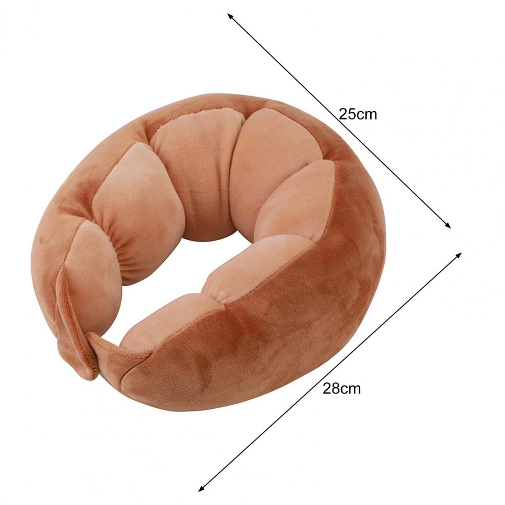 Portable Travel Pillow Extra-Soft Breathable Adjustable Neck Support Cushion Pillow Washable Non-Fading For Car Travel Office