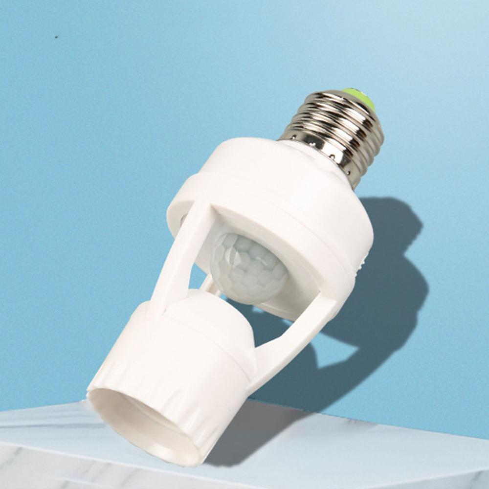E27 Motion Sensor Light Socket 10-300 Second Delay Smart Lamp Holder Adapter Indoor Use