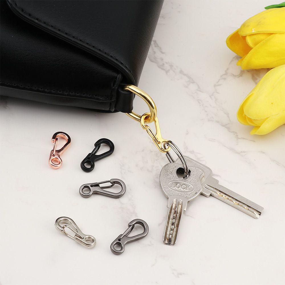 10 шт. Металлический брелок для ключей DIY с разъемным кольцом, застежкой-карабином, карабином, застежкой на шею, пряжкой для сумок и ремешком