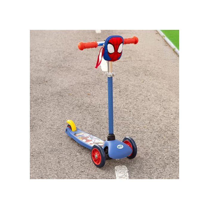 Trottinette enfant 3 roues - Disney - À partir de 3 ans - 35x54x60/70 cm - Plateforme antidérapante - Sac avant décoré