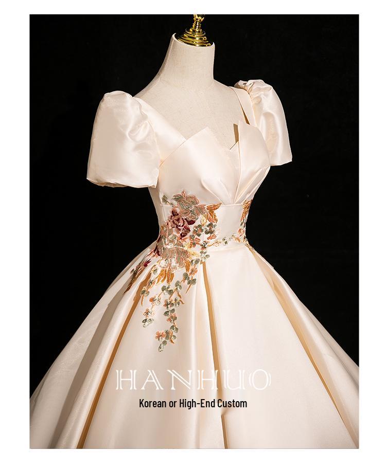 Женское вечернее платье из французского сатина 2025 года для помолвок, тостов и мероприятий