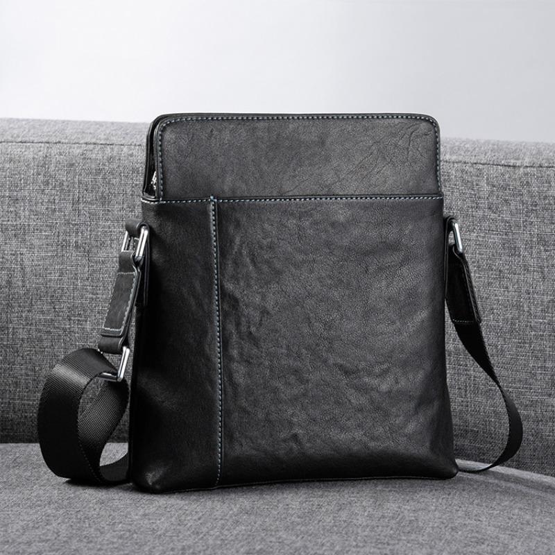 Корейская сумка через плечо из натуральной кожи, повседневная сумка через плечо для мужчин, деловая повседневная сумка из коровьей кожи с верхним слоем
