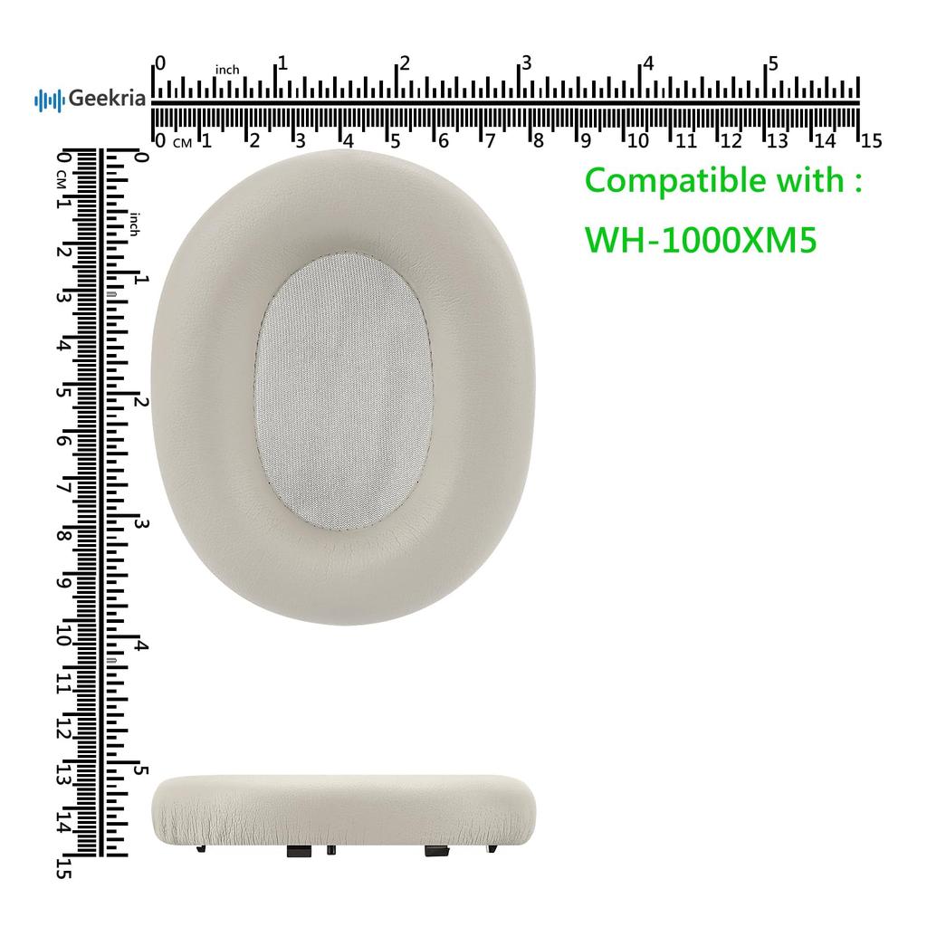 Geekria Подушечки для наушников QuickFit Совместимые подушечки Совместимые с наушниками Sony WH1000XM5 Подушечки Чашки WH-1000XM5, Ухо/Ухо (Протеиновая кожа/Золотистый)