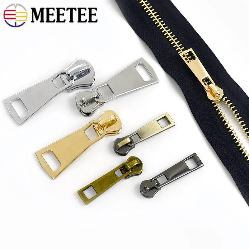 Meetee 5/10 шт. №3 №5 №8 Металлический бегунок для молнии Швейные молнии Ползунок для одежды Сумки Карманные молнии Ремонт DIY Аппаратные аксессуары