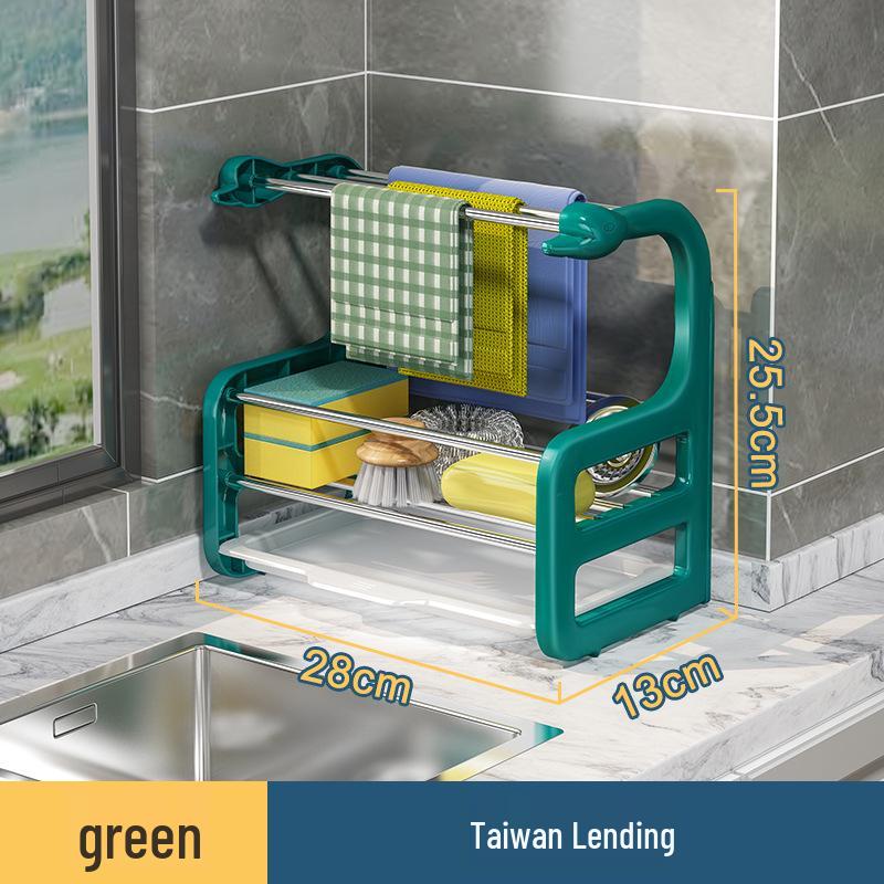 Настенная кухонная сушилка для посуды и губок без сверления