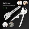 Outdoor Mini Six-in-One Keychain Tool: Knife, Self-Defense, Bottle Opener, Screwdriver