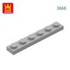 Нетоксичный 102 шт./лот 3666 1x6 Базовый строительный блок Moc Свободные детали Совместимый с Кирпичами DIY Детская игрушка Сборка Подарок Коробка для хранения