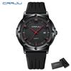 CRRJU New watch5030Men's wristwatch, women's watch, leather strap, casual, fashionable, business, waterproof