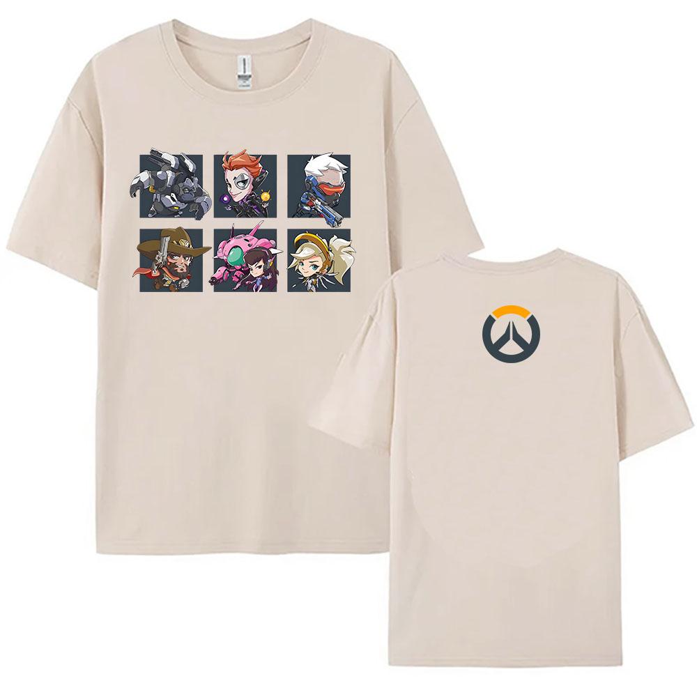 Overwatch 2 Милый, но смертоносный Принт Футболка Унисекс Уличная одежда Короткий рукав Хлопковые футболки Повседневная Игровая футболка с принтом