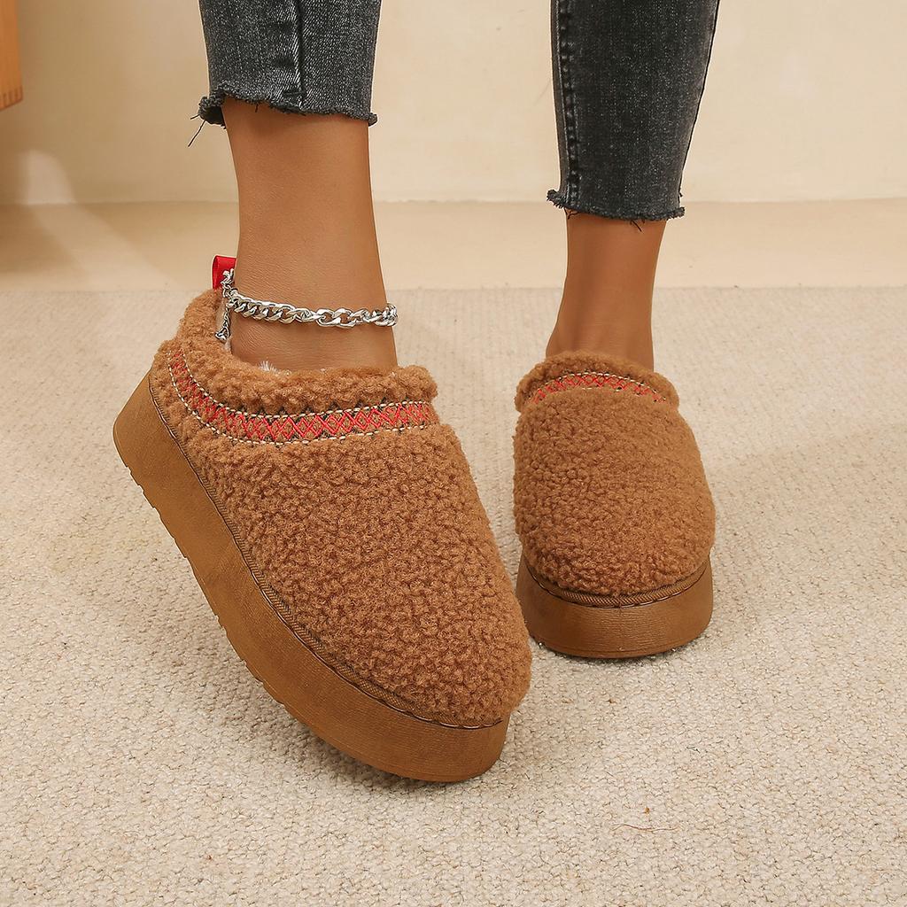 Fashion 2024 Luxury Brand New Women Slippers Ankle Boots Flats Platform Short Cotton Shoes Slippers