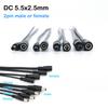 0.2M 0.18M 5.5x2.5MM 2-контактный DC Папа мама 22/20/18/16awg Разъем питания Штекер кабель Провод Питание Ремонтный кабель 5525 DC5525 Пигтейлы