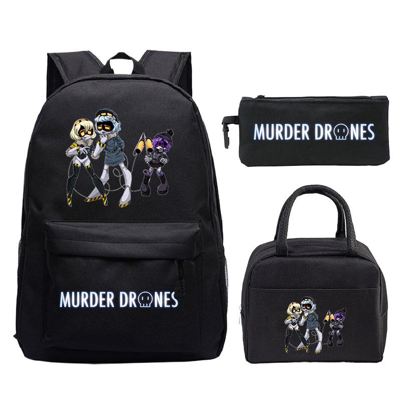 Drones Cartoon Printed Children'S Backpack Set Student School Bag Lunch Bag Casual Pencil Bag