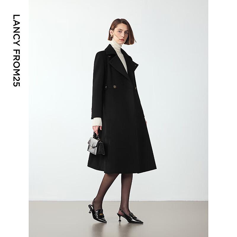 LANZHI Women's Wool Blend Trench Coat