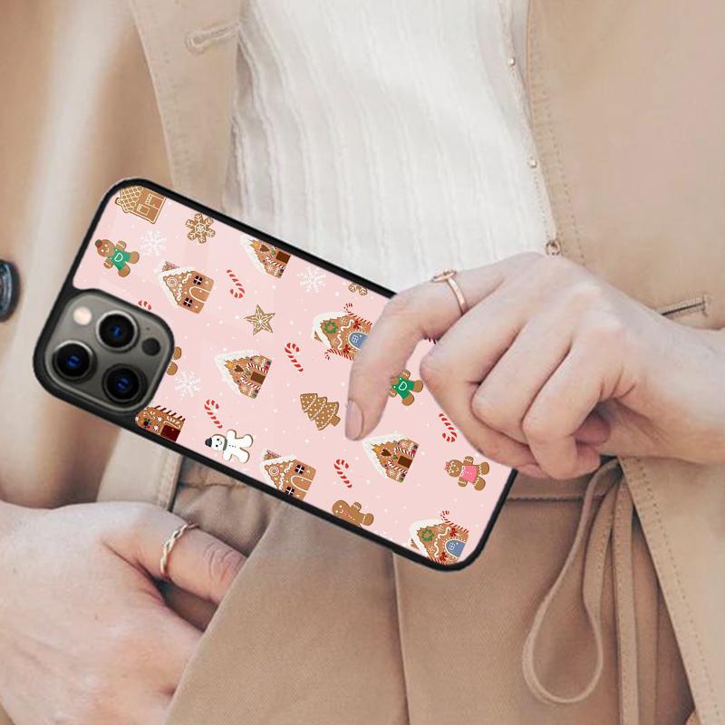 Рождественский Пряничный Человек Xmas Магнитный Чехол для Телефона Для APPLE iPhone 17 Air 16 14 13 12 Pro Max 15 Plus Беспроводная Зарядка MagSafe Чехол